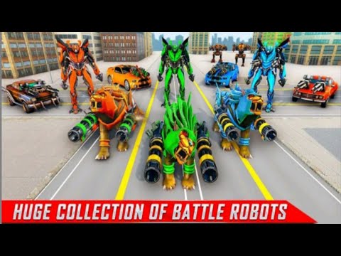 Lion Robot Transforming Games: Robot Battle games all