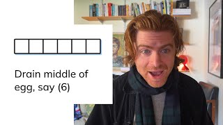 Minute Cryptic Clue #11: Drain middle of egg, say (6) #crypticcrossword