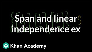 Span and Linear Independence Example