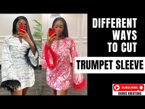 Different Ways To Cut A Trumpet Sleeve || Flare Sleeve || Free Long Sleeve