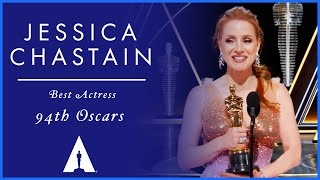 Jessica Chastain Wins Best Actress for 'The Eyes of Tammy Faye' | 94th Oscars