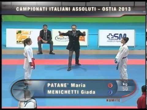 Campionato Italiano Assoluto di Karate - Kumite 2013 Finale 50 kg Patanè - Menichetti