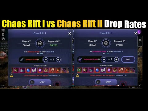 Black Desert Mobile Chaos Rift 2 vs Chaos Rift 1 Drop Rates Test