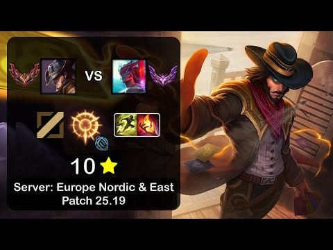 Twisted Fate Mid vs Yone - EUNE GrandMaster - Patch 25.19