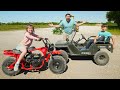 Finding Abandoned Motorycle in the Forest | Tractors for kids