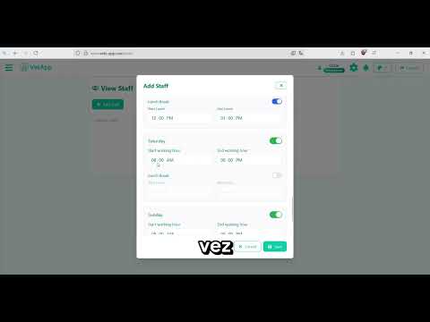 Create Staff - VeteApp