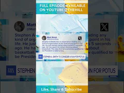 Stephen A Smith Says He Has NO CHOICE But To Consider RUNNING For President In 2028