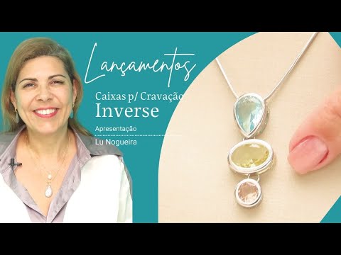 Novas Caixas para Cravação Inverse Folheadas em Platina - Pedra Mística