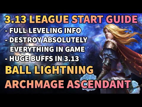 Ball Lightning Archmage Ascendant - Destroy ALL Content - League Start Guide - Path of Exile 3.13
