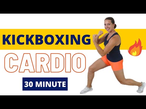 30 Minute CARDIO KICKBOXING Workout – Fat Burning Exercises – No Equipment