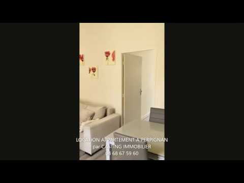 Location a Perpignan centre, appartement type 2bis meublé, 55m² sh, casting immobilier