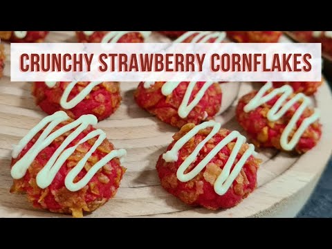 Strawberry Cornflakes Cookies | Crunchy Cookies Recipe | Mum's Recipe | Raya Cookies | Rahiza Dorah