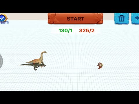 T.rex & Brachiosaur vs Lava golem|ARBS|Gameman