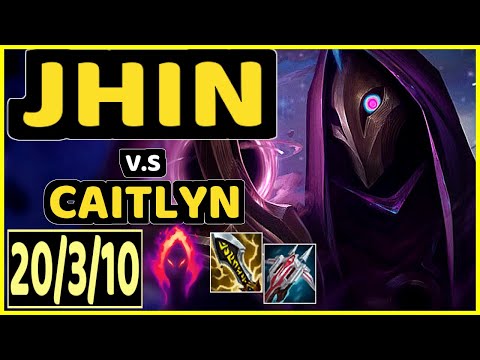 DOUBLELIFT (JHIN) vs CAITLYN - 20/3/10 KDA BOTTOM ADC GAMEPLAY - NA Ranked DIAMOND