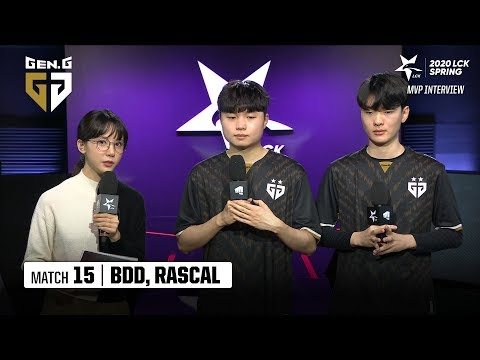 Interview with Bdd, Rascal | DWG vs GEN 02.14 | 2020 LCK Spring