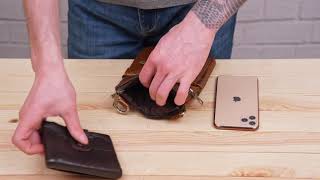 Барсетка чоловіча з натуральної шкіри 14989 Vintage коричневий