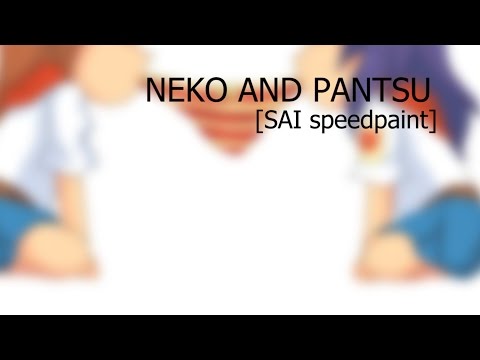 SAI Speedpaint - Neko and pantsu