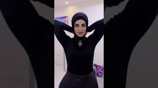 My rock n roll look 👩🏻‍🎤🖤 my beautiful outfit from @rivafashion me #fashion #hijab #black