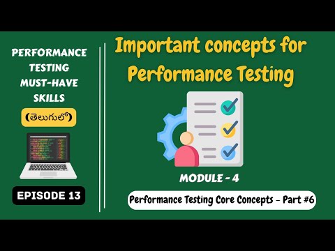 Ep 13 | Performance Testing Core Concepts | 🚀 Important concepts for Performance Testing  in Telugu🚀