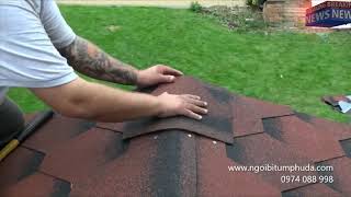 Thi công ngói bitum phủ đá