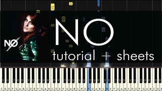 Video thumbnail of "Meghan Trainor - No - Piano Tutorial - How to Play + Sheets"