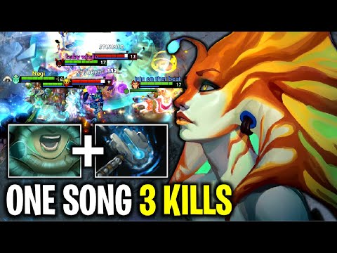 ONE SONG 3 KILLS - EPIC COMBO SONG + METEOR HAMMER NAGA SIREN 7.26 | Dota 2
