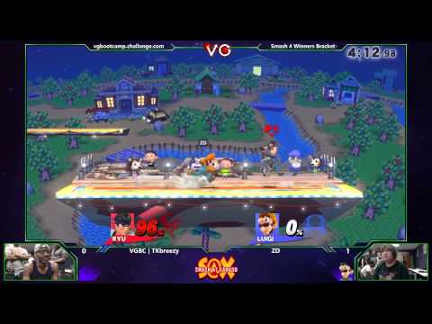 S@X 102 - VGBC | TKbreezy (Ryu, WFT) Vs. ZD (Luigi) SSB4 Tournament - Smash Wii U - Smash 4