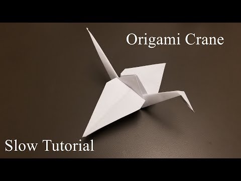 Origami Crane - How to Make the origami Crane - Slow Tutorial