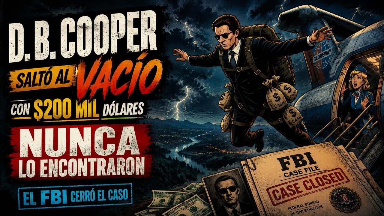 Saltó al vacío con 200 mil dólares y nunca lo encontraron: D. B. Cooper