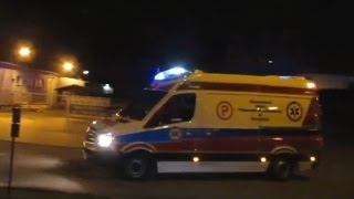 preview picture of video 'Wielkanocny wyjazd ambulansu  P Mercedes Sprinter z podstacji w Kołobrzegu (5/6.04.2015)'