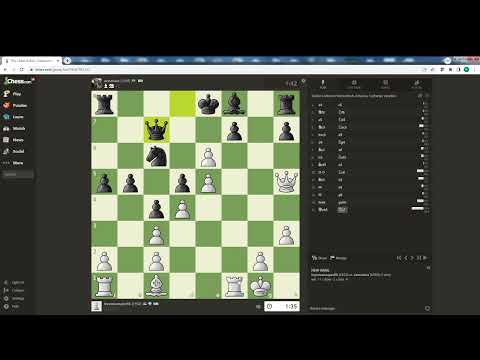 Blic partija na 3 min. Minijatura. Pobeda u 16 poteza. Analiza partije.