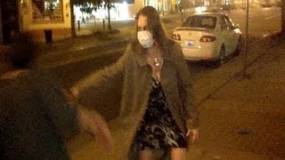 SURPRISE Slit Mouth Woman Caught on Tape