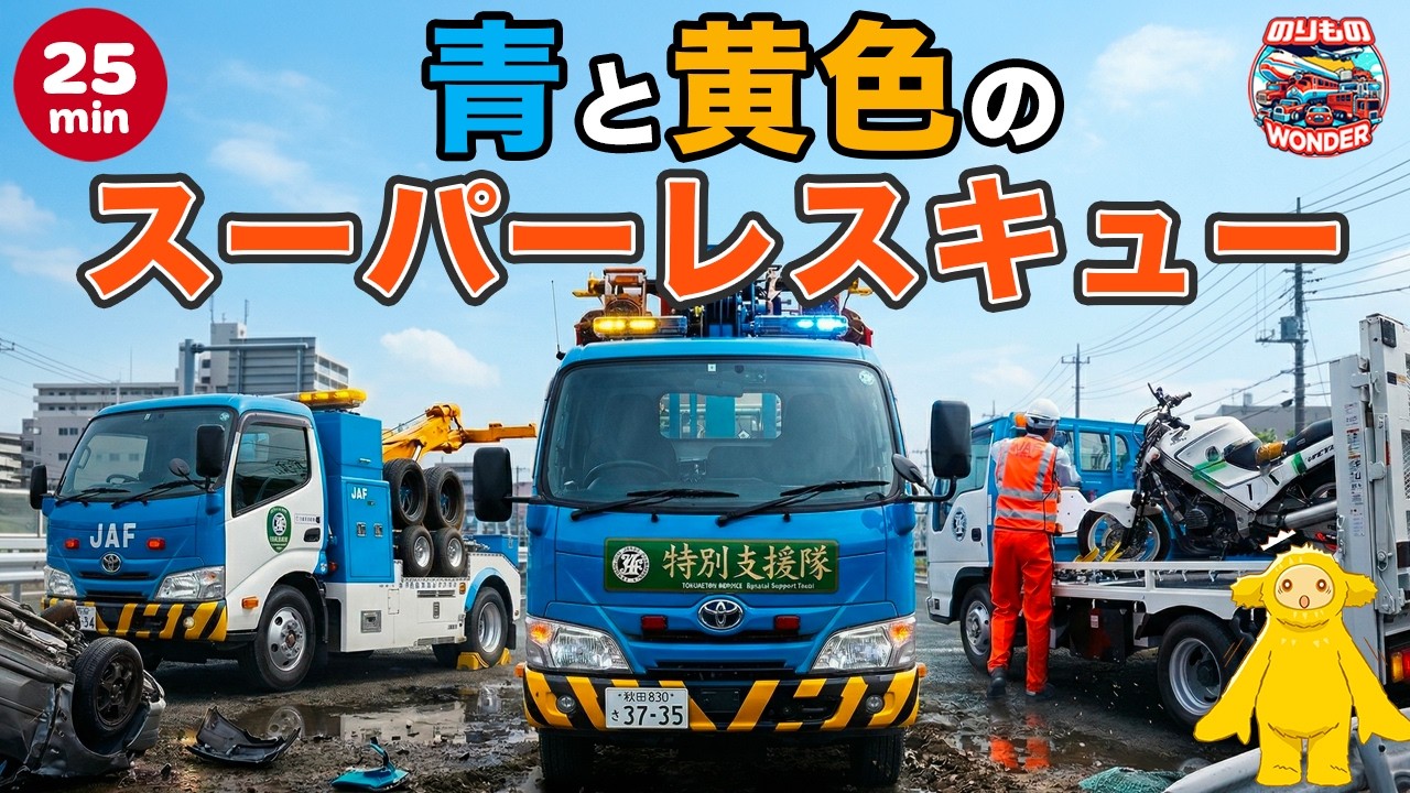 【のりもの】事故現場に急行せよ！青と黄色のスーパーレスキュー部隊