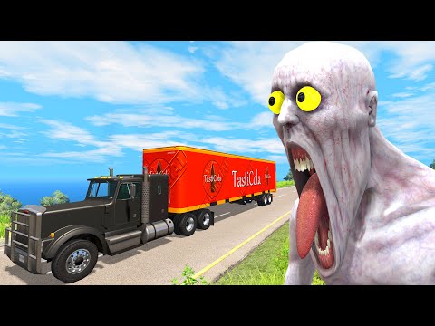 Escape From The Shy Guy (SCP-096) | Long Trailer Truck vs Giant Bulge | BeamNG Drive SCP096