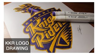 KKR #IPL kolkata knight riders logo design #kkr the unique arts