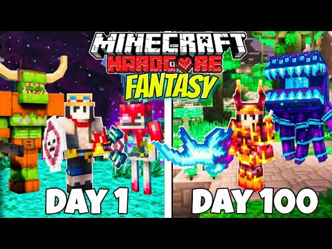 I Survived 100 Days In FANTASY REALM Of Minecraft Hardcore Part-1 HINDI...