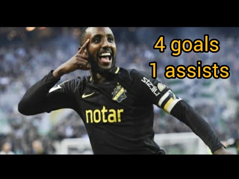 Henok Goitom score 4 goals and 1 assist - falkenberg fc vs aik | highlights |
