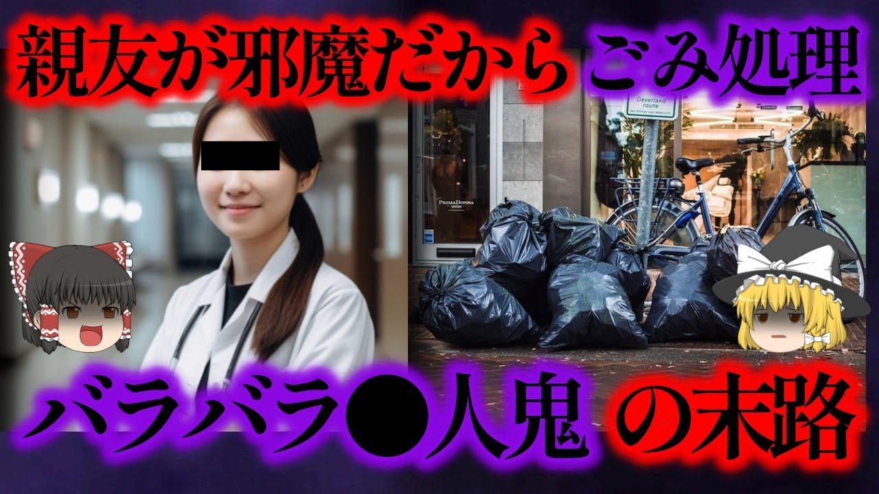 恋愛の三角関係のもつれから親友を生ゴミとして処理した看護師の末路【ゆっくり解説】