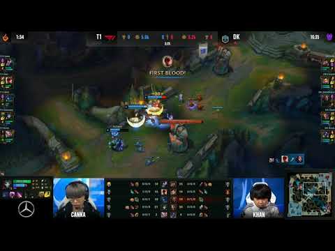 T1 dive Showmaker in game 2 of the Worlds 2021 Semi-finals