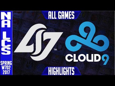CLG vs Cloud 9 Highlights All Games - NA LCS W7D3 Spring 2017 - CLG vs C9 All Games