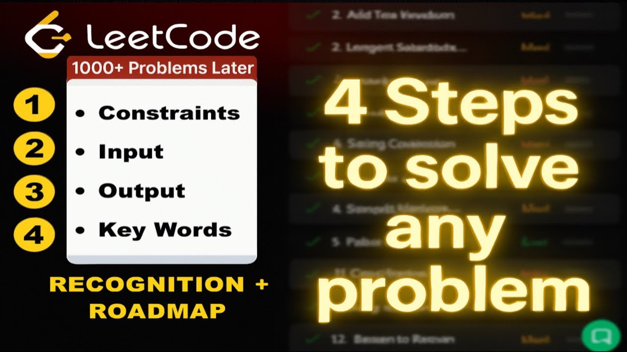 4 Steps to Instantly Crack Any LeetCode Problem Pattern | 1000+ Problems Later