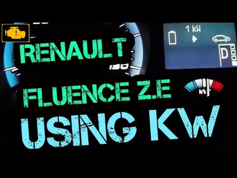 Renault fluence z.e using the power KW