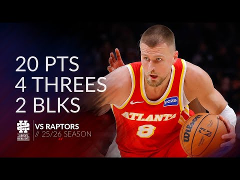 Kristaps Porzingis 20 pts 4 threes 2 blks vs Raptors 25/26 season