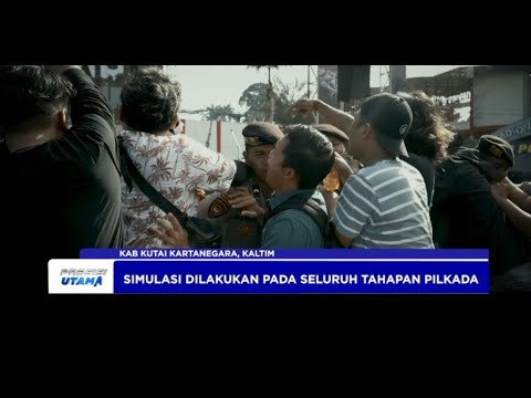 JELANG PILKADA POLRES KUKAR GELAR SIMULASI SISPAMKOTA