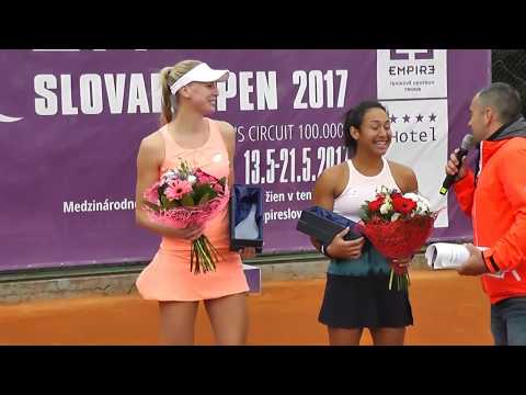 EMPIRE Slovak Open 2017: doubles final, ceremony: Watson/Broady  - Chuang/Voracova 6-3 6-2
