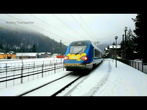 Trenuri prin zapada in Azuga / Trains in Snow in Azuga