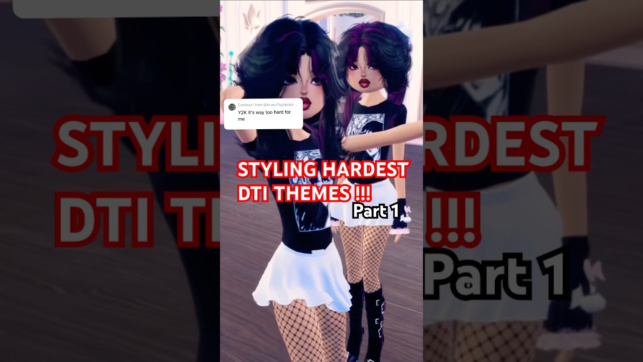 STYLING THE HARDEST DTI THEMES #dti #theme #shorts #fypシ゚ #games #roblox #dresstoimpress