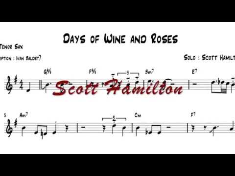 Scott Hamilton plays : Days Of Wine And Roses(solo transcription)