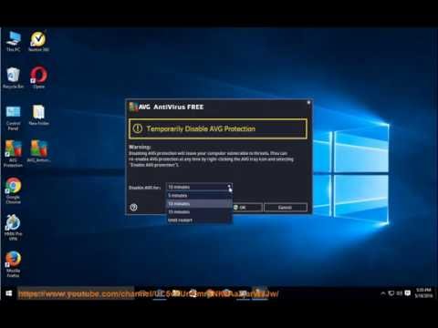 Uninstall AVG Antivirus Free Edition 2016 on Windows 10 Video