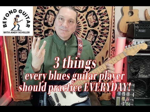 Guitar Lesson: 3 THINGS every guitar player should practice EVERYDAY to learn blues guitar soloing.